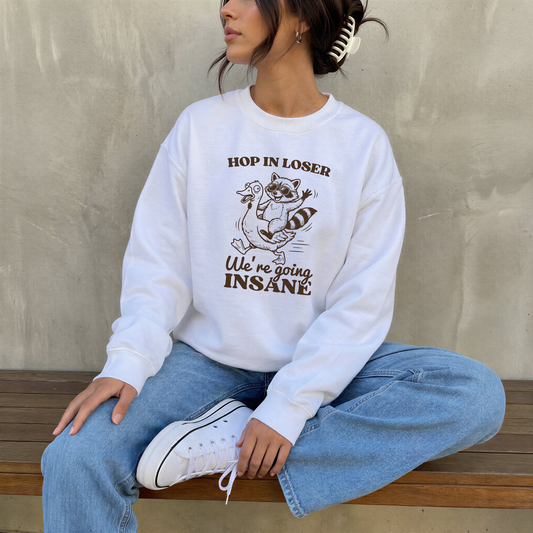 HOP IN LOSER WE'RE GOING INSANE